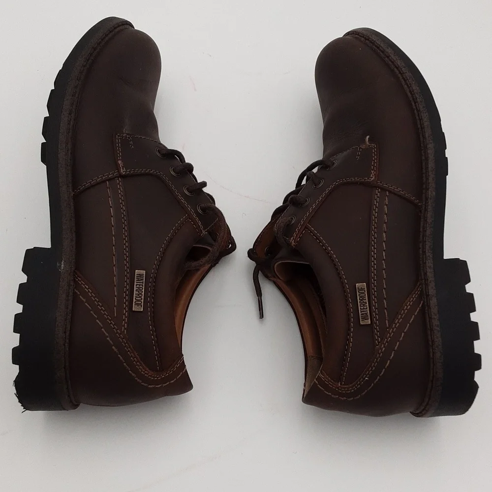 GH Bass & Co Classic Brown Leather Men 7.5 Oxford Casual Office Y2k Grandpa
